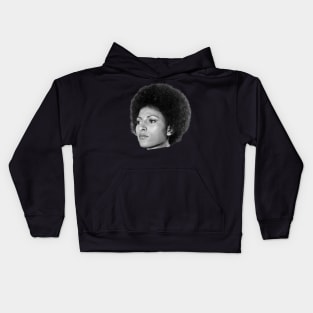 Pam Grier, Black Queen, Retro Black Film Actress Kids Hoodie